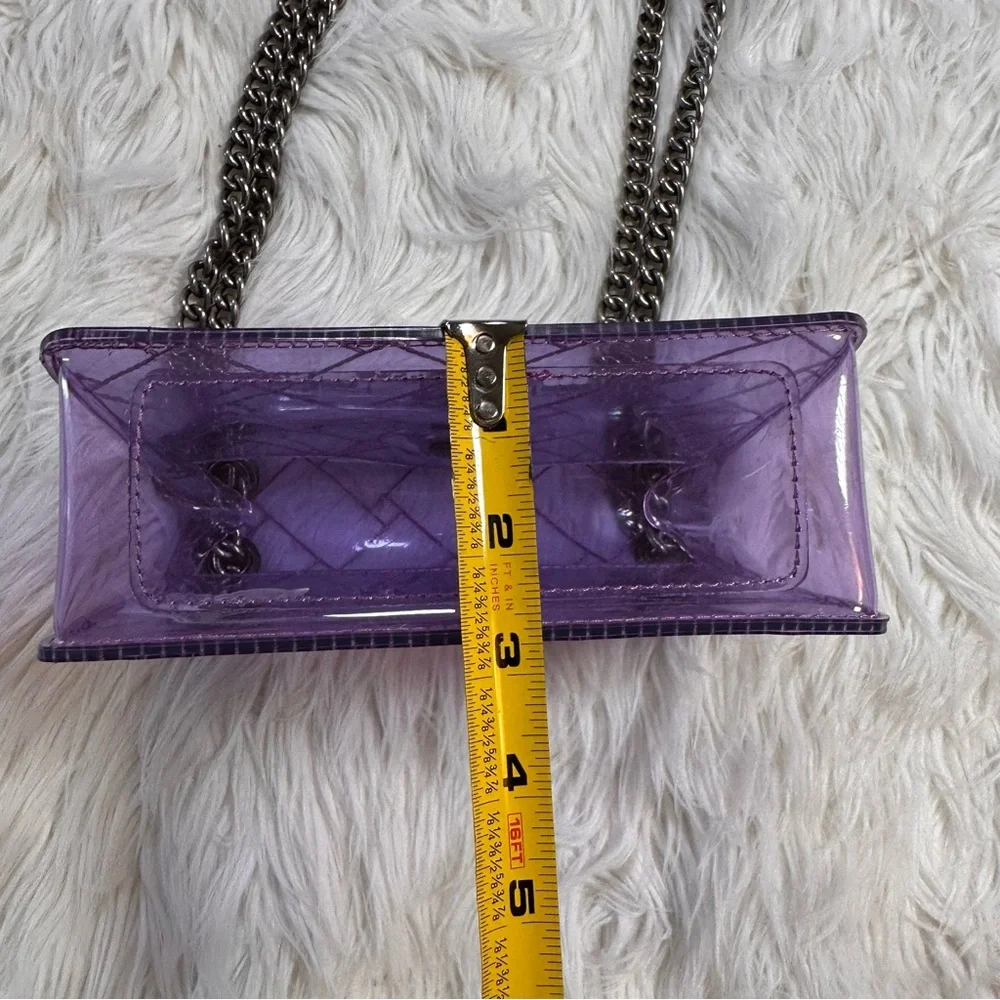 Kurt Geiger • Transparent Purple Jelly Mini Kensington Purse - Picture 6 of 16